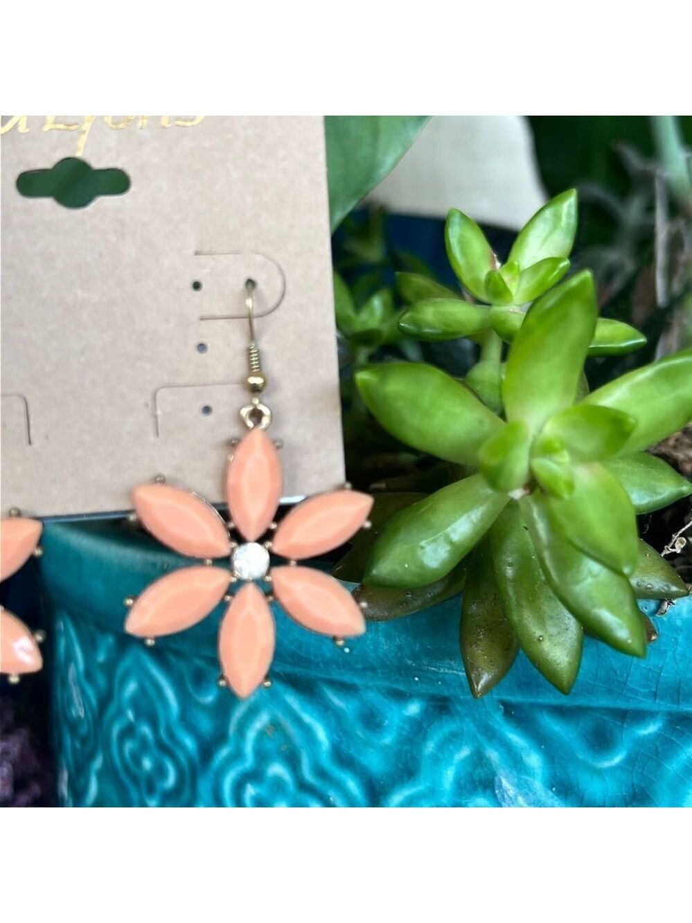 Erica Lyons Fashion Earrings Floral Dangle